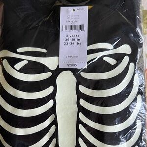 GAP Black and White Skeleton Kids Pajama Set